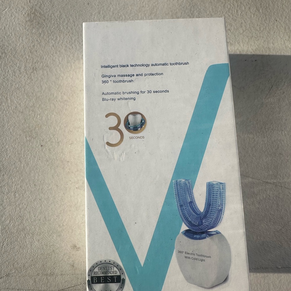 360° Electric Toothbrush with Cold Light - White